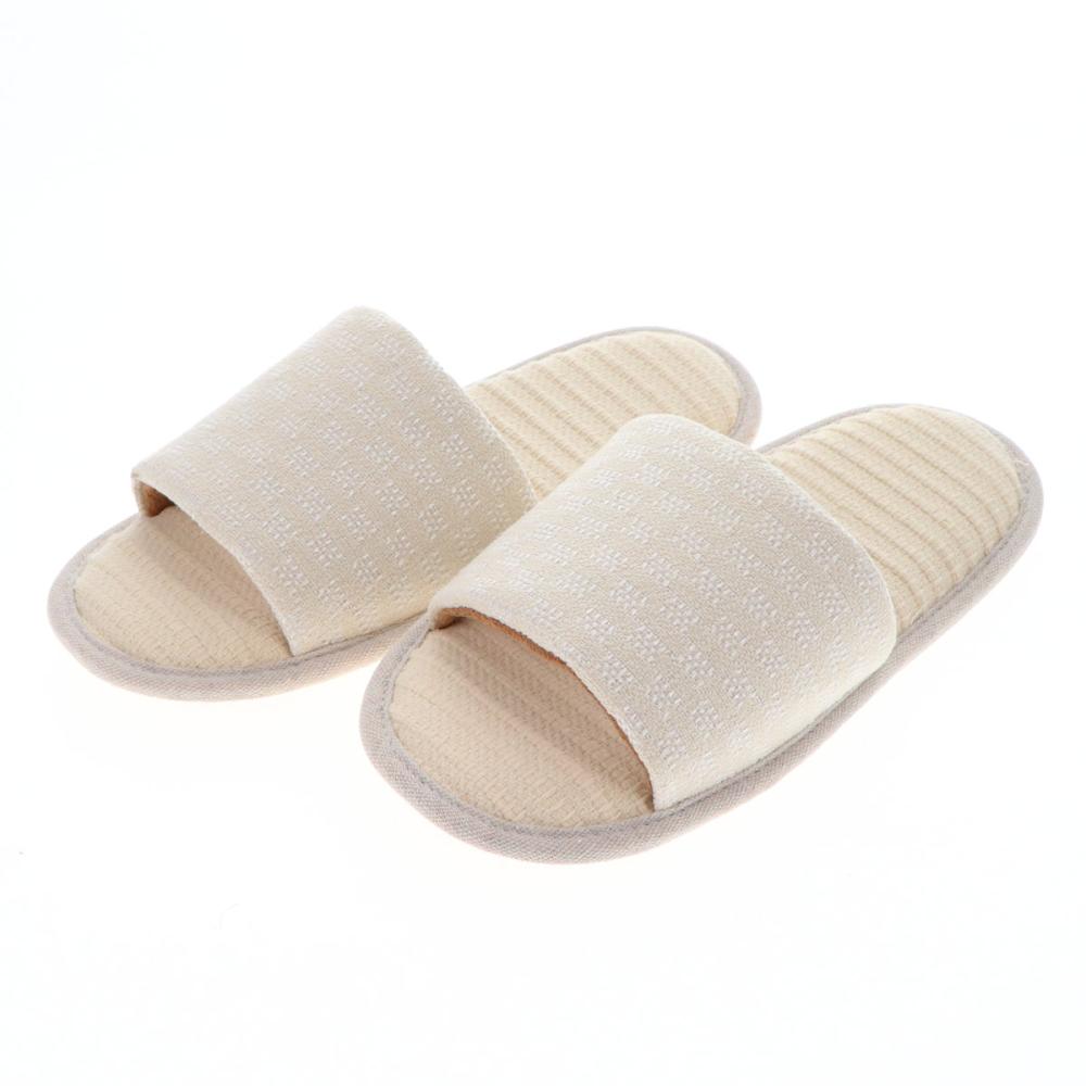 アテーナライフ　ふんわりコットン風スリッパ　ホワイト　Ｍ