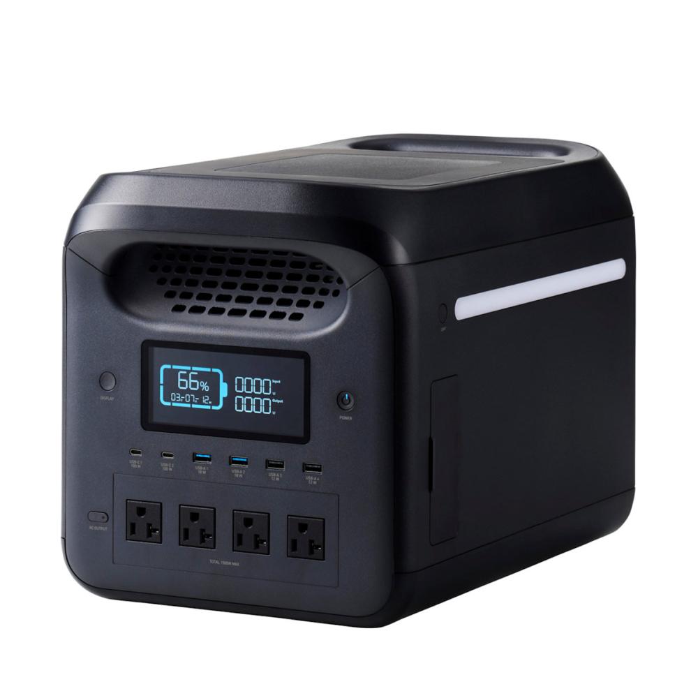 エレコム　ポータブル電源　１２２９Ｗｈ　１５００ＷＤＥ－ＰＳ１２００ＰＢＫ