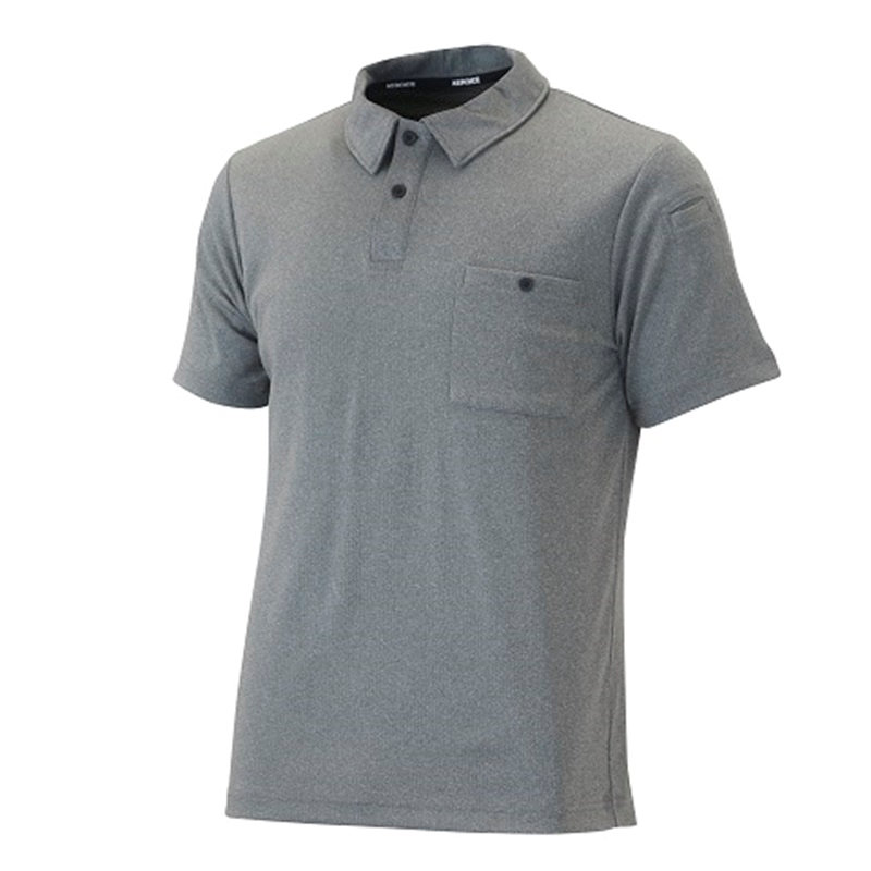 Ｋ＋ＷＯＲＫＳ　持続冷感エアロアイスポロシャツ　ライトグレー　ＬＬ