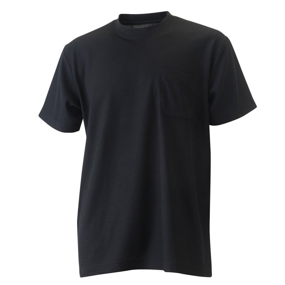 Ｋ＋ＷＯＲＫＳ　ワッフルストレッチドライＴシャツ　ブラック　Ｌ