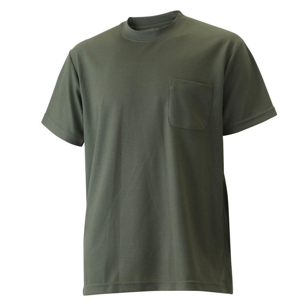 Ｋ＋ＷＯＲＫＳ　ワッフルストレッチドライＴシャツ　カーキ　Ｌ