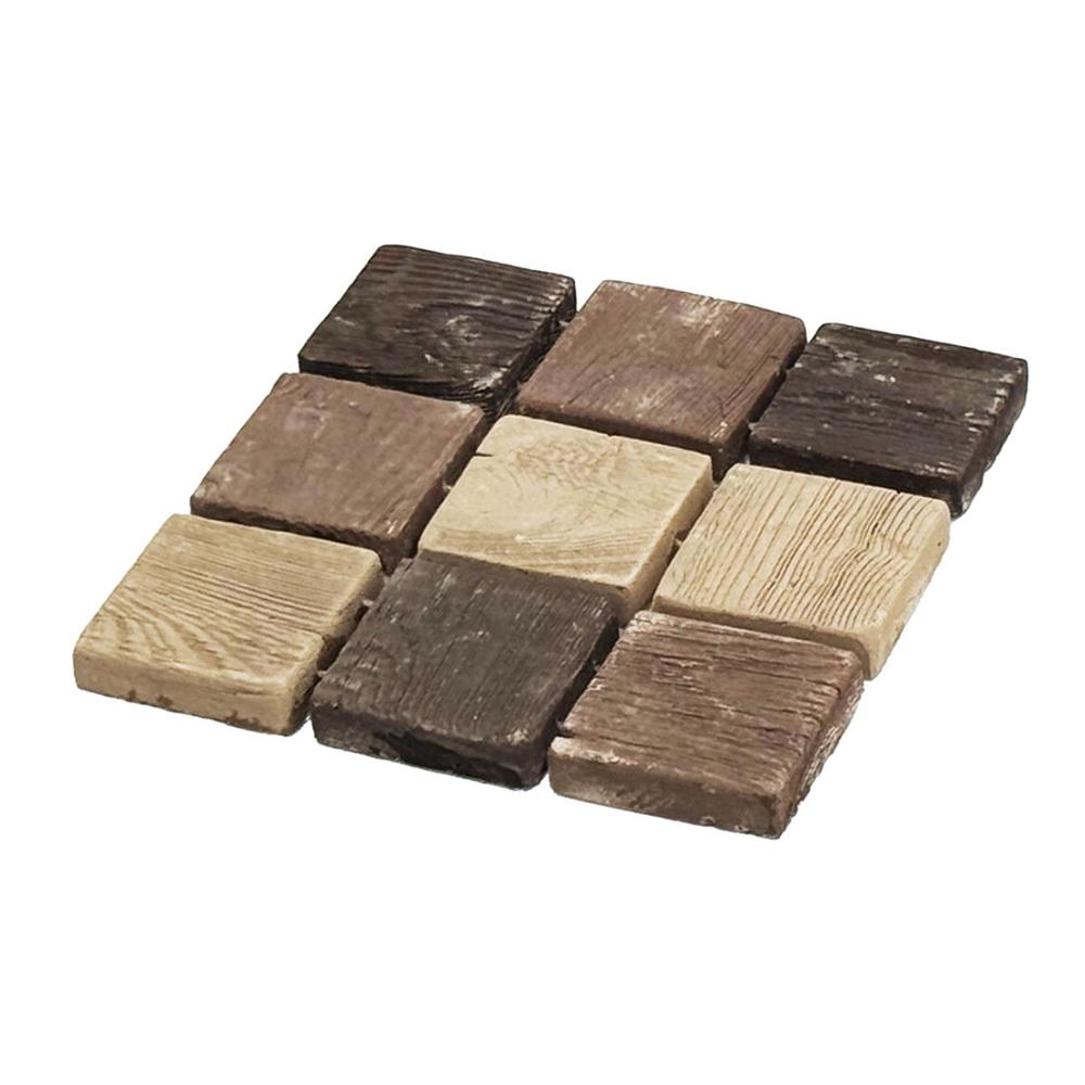 你的品牌名　ジョイント平板　木調　３０×３０×２．５ｃｍ