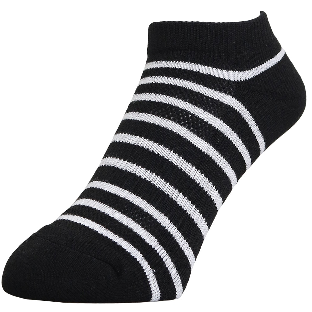 ディックコーポレーション　ＤＲＹ先丸ソックス　カバー丈　底パイル　ボーダー　３足組