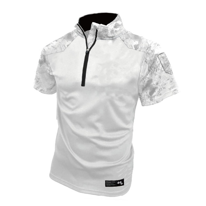 ボクラワークス　遮熱半袖Ｔシャツ　ジップアップ　白　３Ｌ　３６０２