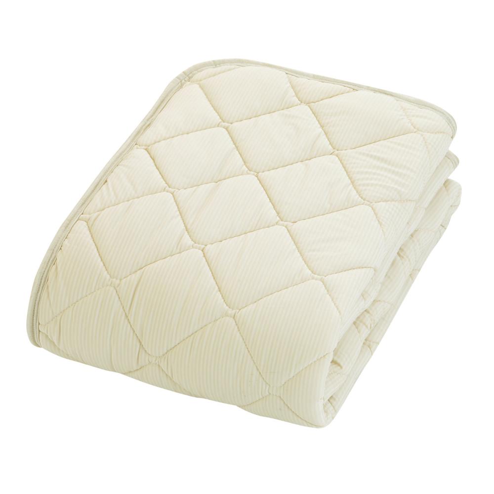 アテーナライフ　涼プラス　強冷感　もちもちリバーシブル敷パッド　ベージュ　シングル　１００×２００ｃｍ