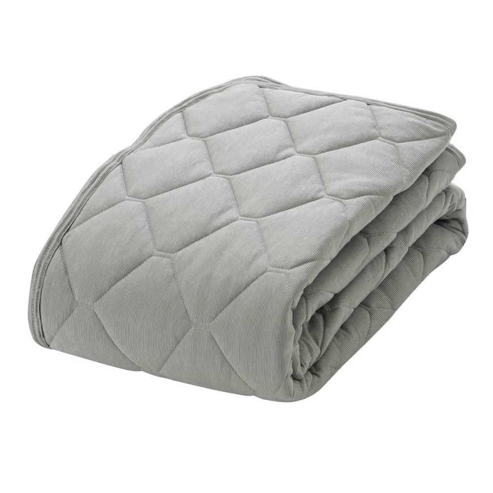 アテーナライフ　涼プラス　超冷感　リバーシブル敷パッド　エアコンプラス　グレー　シングル　１００×２００ｃｍ