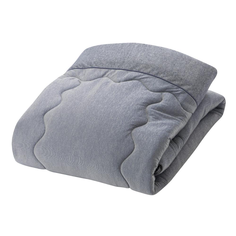 アテーナライフ　涼プラス　超冷感　リバーシブル肌布団　エアコンプラス　ネイビー　シングル　１４０×１９０ｃｍ