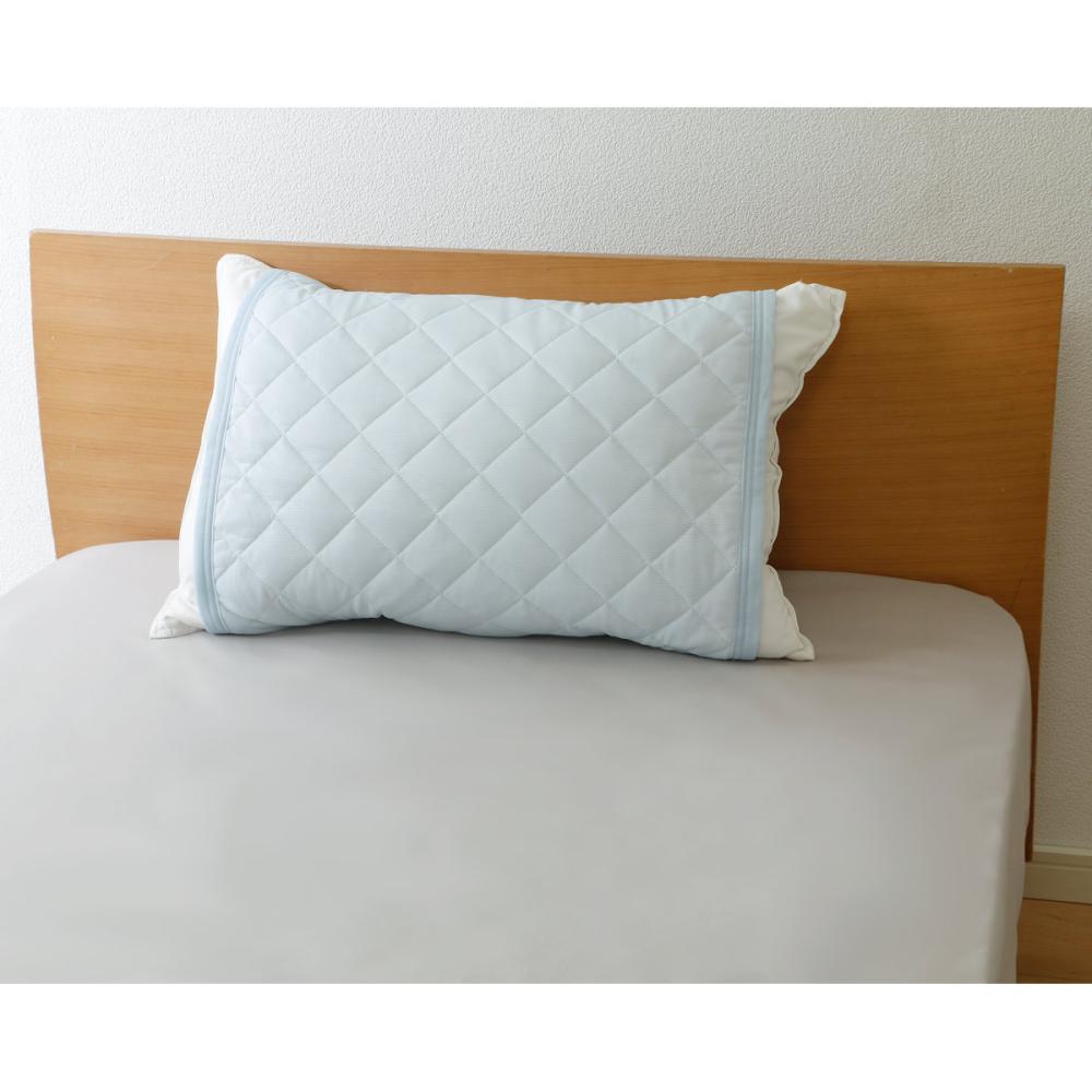 アテーナライフ　涼プラス　冷感　ひんやり枕パッド　ブルー　５５×５０ｃｍ