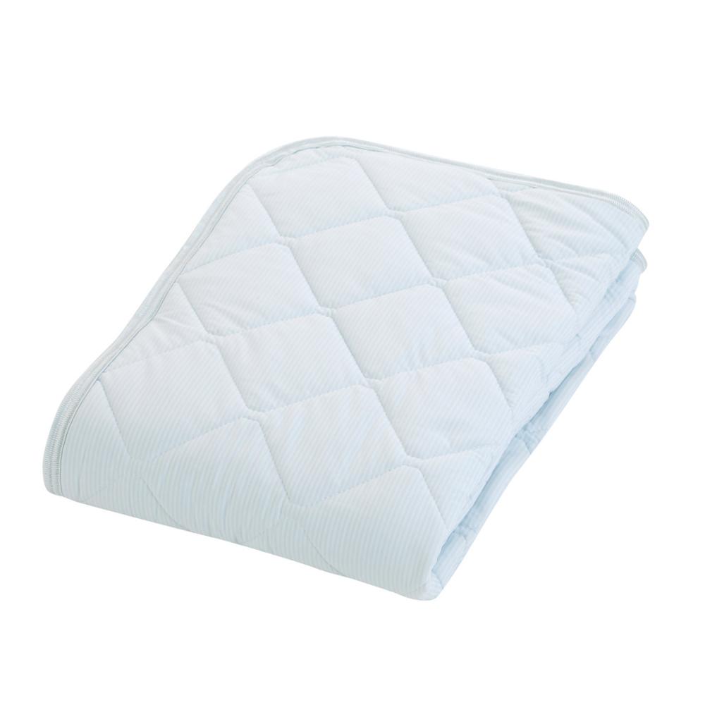 アテーナライフ　涼プラス　強冷感　もちもち置くだけ敷パッド　ブルー　シングル　１００×２００ｃｍ