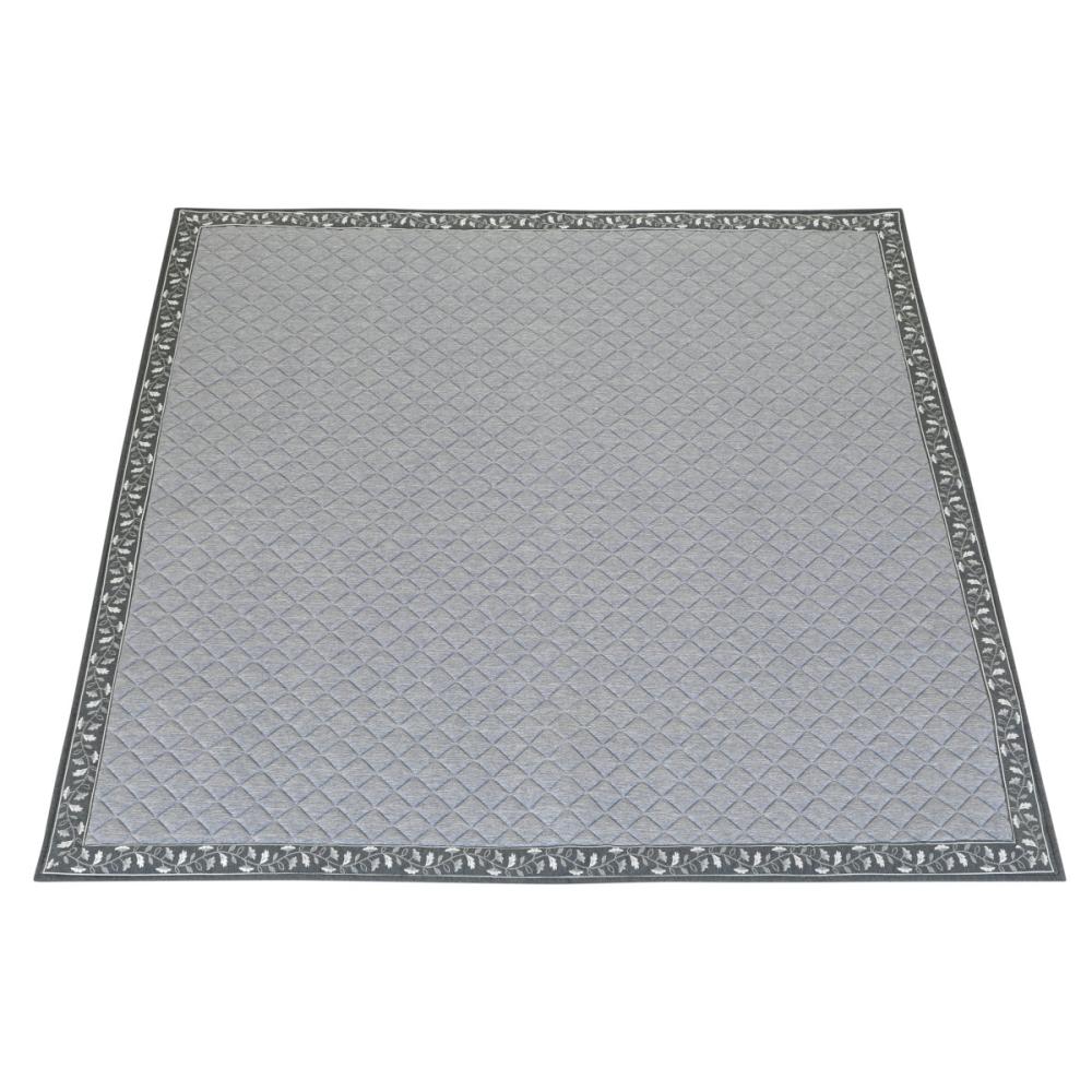 アテーナライフ　涼プラス　超冷感　厚手ラグ　ロワ２　ネイビー　１８５×１８５ｃｍ　約２．２畳