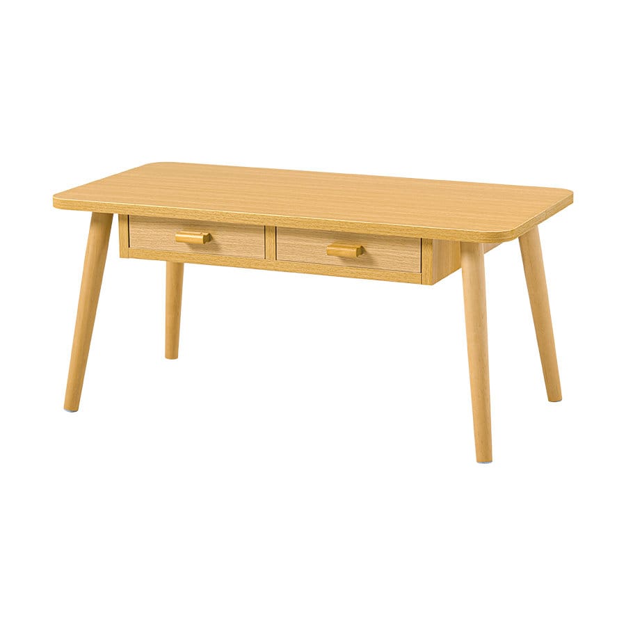 萩原　テーブル　スクエア　引出付き　幅８０ｃｍ　ナチュラル　ＭＴ－６３８２ＮＡ