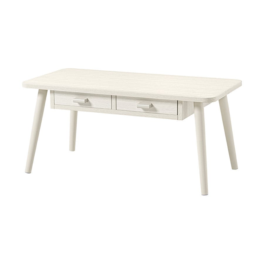 萩原　テーブル　スクエア　引出付き　幅８０ｃｍ　ホワイトウォッシュ　ＭＴ－６３８２ＷＳ