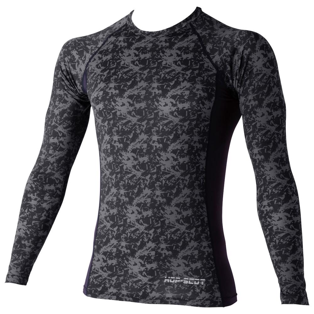 ＨＯＰ－ＳＣＯＴ　吸汗速乾カモフラコンプレッション・ロングスリーブ　Ｂ・ブラック　４Ｌ　７０００１１