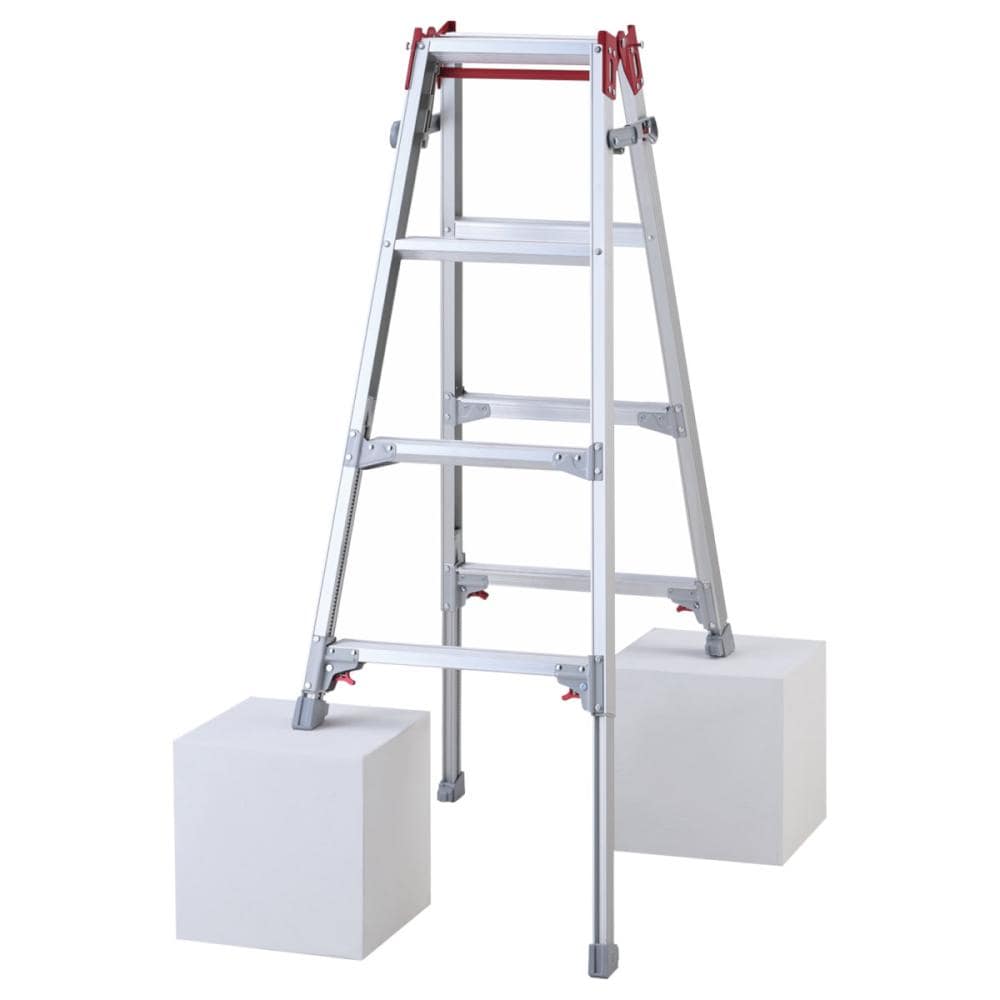 長谷川工業　ワンタッチバー脚部伸縮式　兼用アルミ脚立　４尺　ＲＹＺ－１２Ｄ