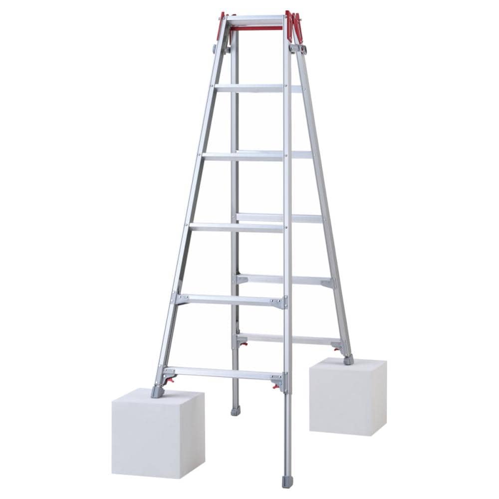 長谷川工業　ワンタッチバー脚部伸縮式　兼用アルミ脚立　６尺　ＲＹＺ－１８Ｄ