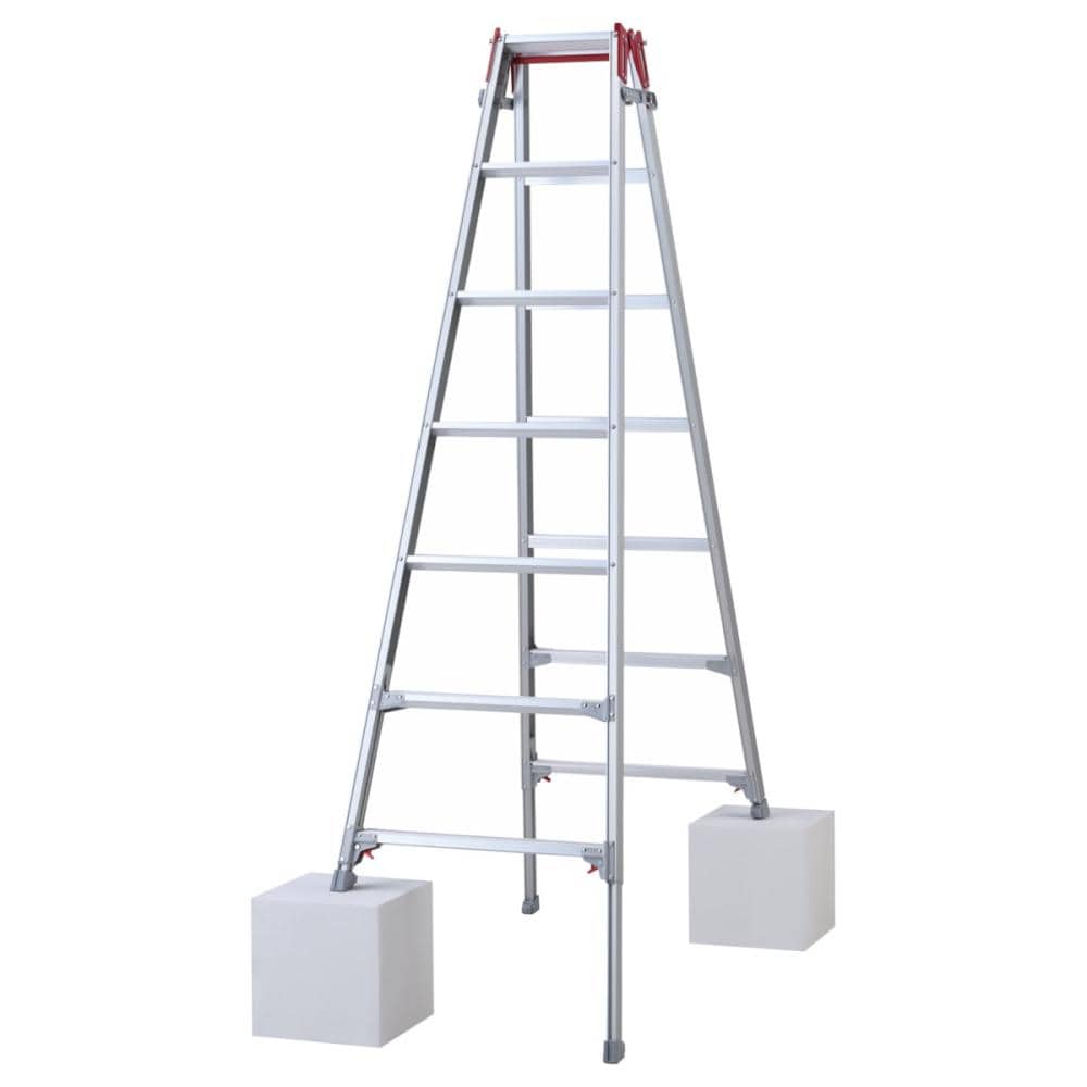 長谷川工業　ワンタッチバー脚部伸縮式　兼用アルミ脚立　７尺　ＲＹＺ－２１Ｄ