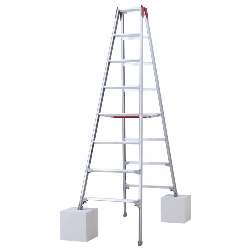 長谷川工業　ワンタッチバー脚部伸縮式　兼用アルミ脚立　８尺　ＲＹＺ－２４Ｄ