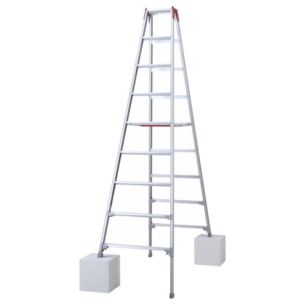 長谷川工業　ワンタッチバー脚部伸縮式　兼用アルミ脚立　９尺　ＲＹＺ－２７Ｄ