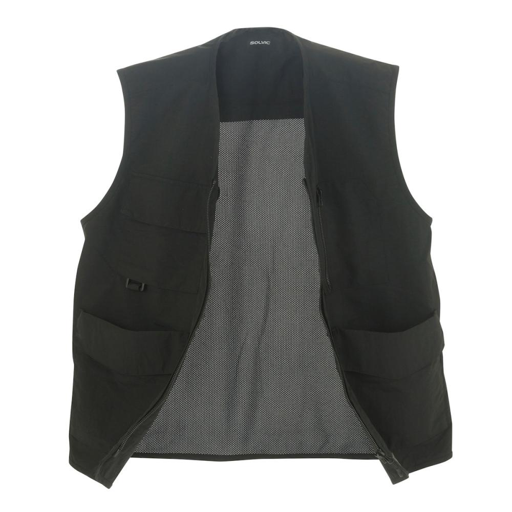 ＳＯＬＶＩＣ　マルチポケ　バックメッシュベスト　ブラック　３Ｌ