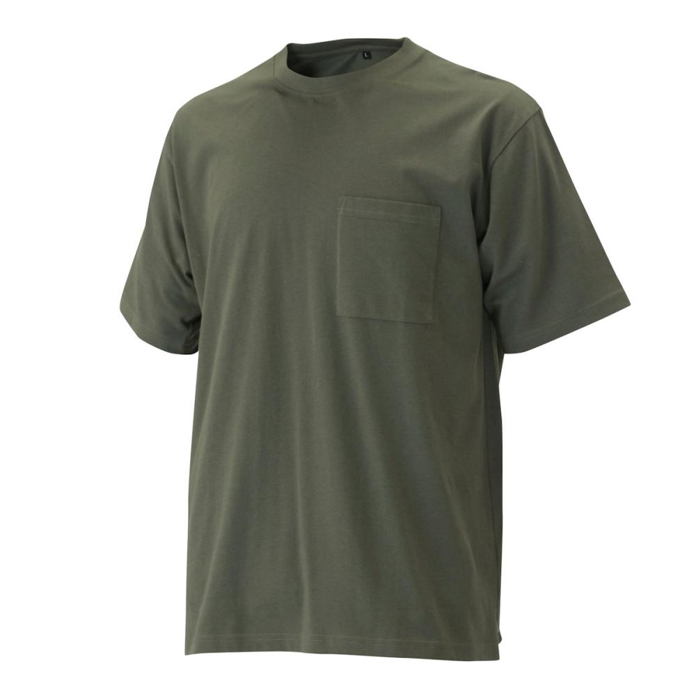 你的品牌名　タフ衿コットンワークシャツ　半袖　カーキ　３Ｌ