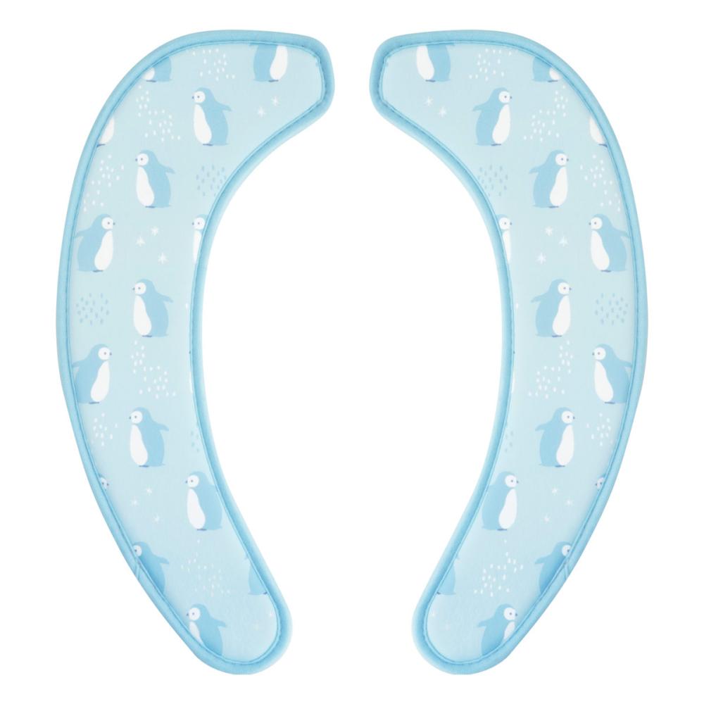 オカトー　ヒエココ　貼るだけ冷感便座シート　ペンギン　ブルー