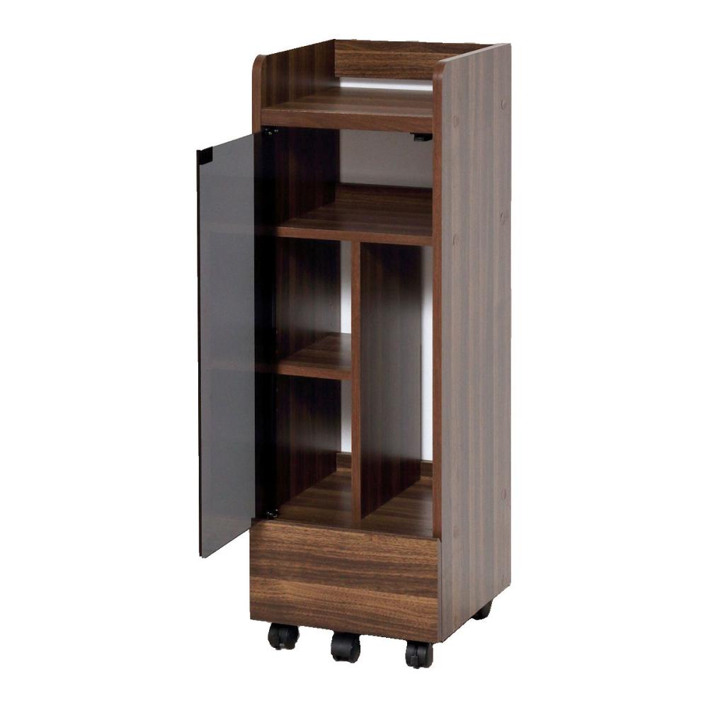 クロシオ　ゲーム機ラック　キャスター付き　ブラウン