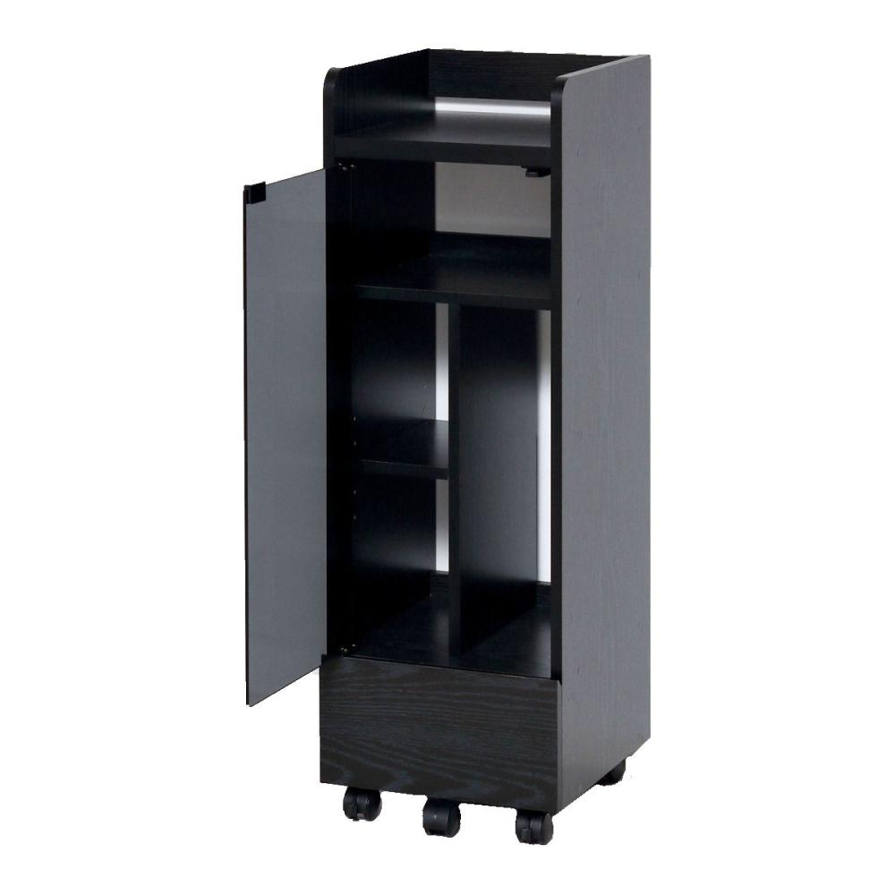 クロシオ　ゲーム機ラック　キャスター付き　ブラック