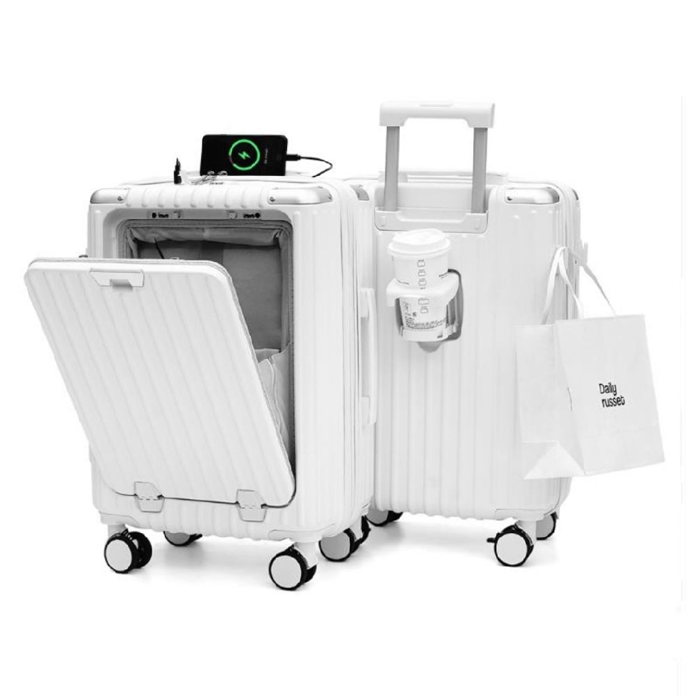 ビーブリッジ　スーツケース　フロントオープン　４２Ｌ　Ｓ　ホワイト