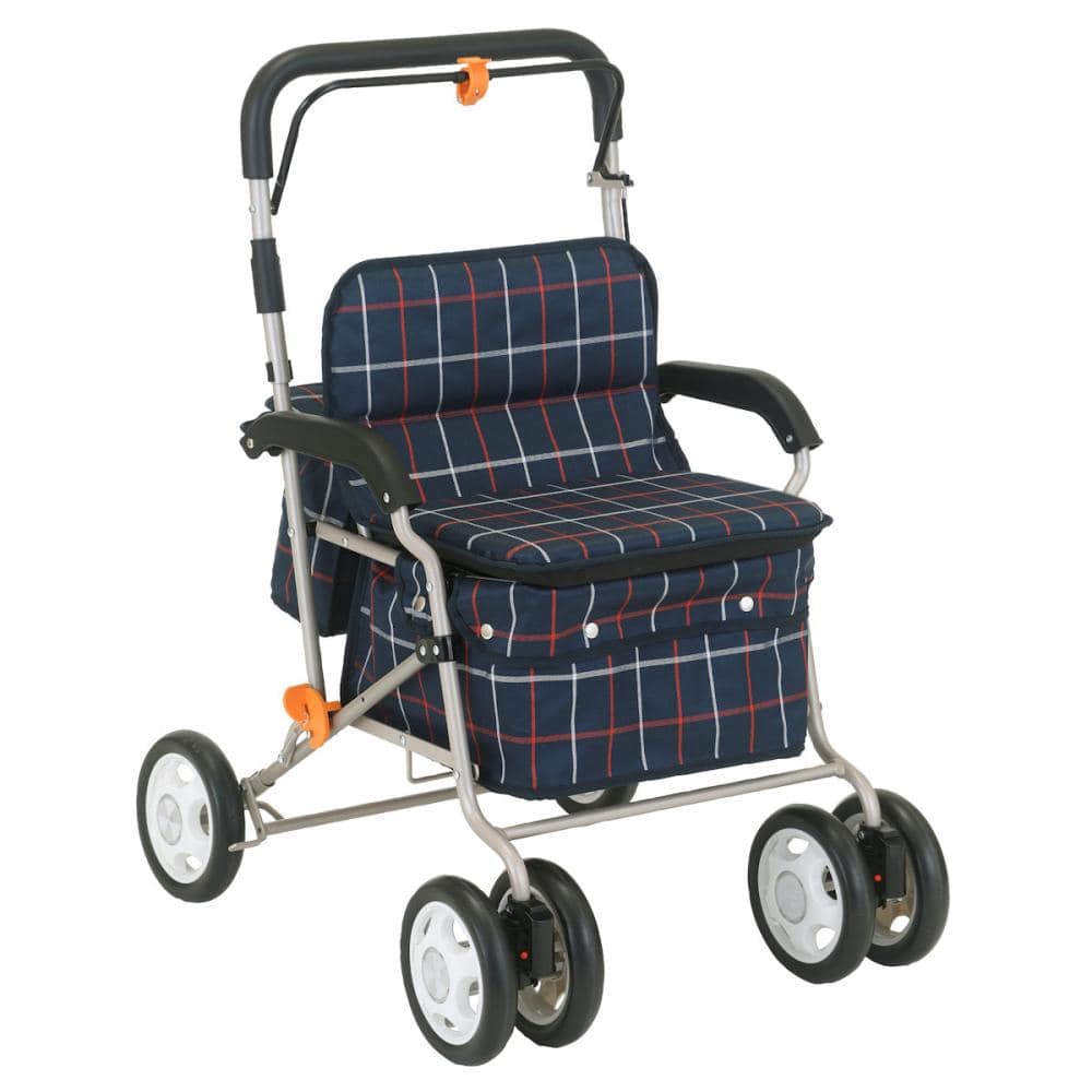 Ｌ’ＣＲＥＳＴ（ルクレスト）　シルバーカー　ワイドボックス　ネイビー