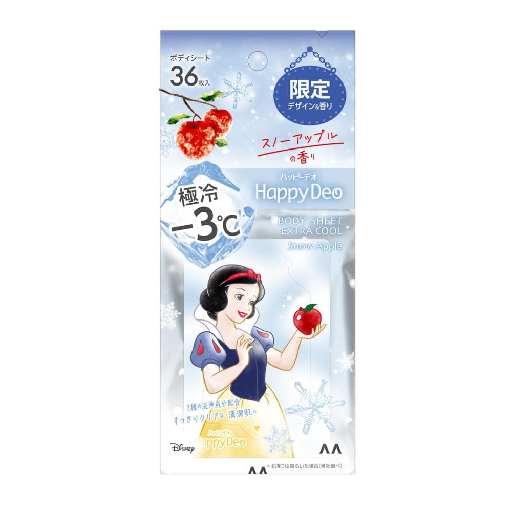 マンダム　ハッピーデオ　ボディシート　極冷　スノーアップル　３６枚