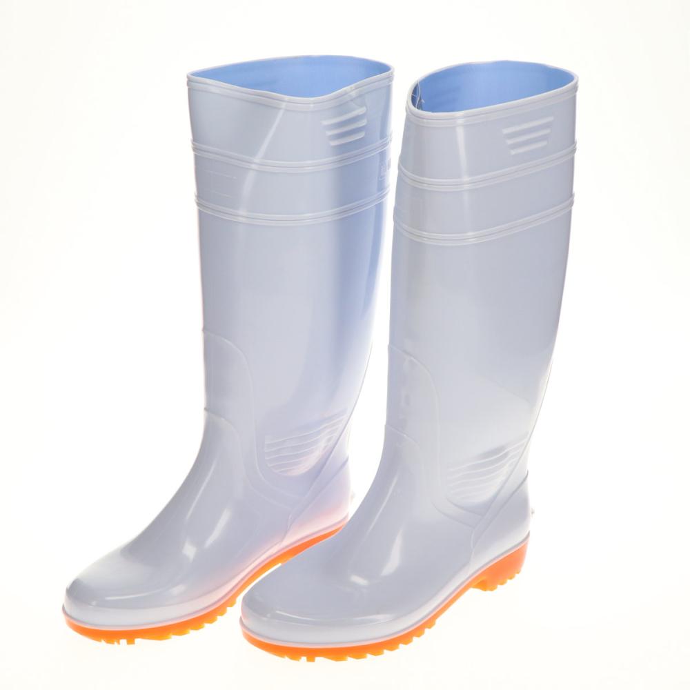 Ｋ＋ＷＯＲＫＳ　耐油耐滑抗菌ＰＶＣ　ロングブーツ　ホワイト　Ｌ　２５．５～２６ｃｍ