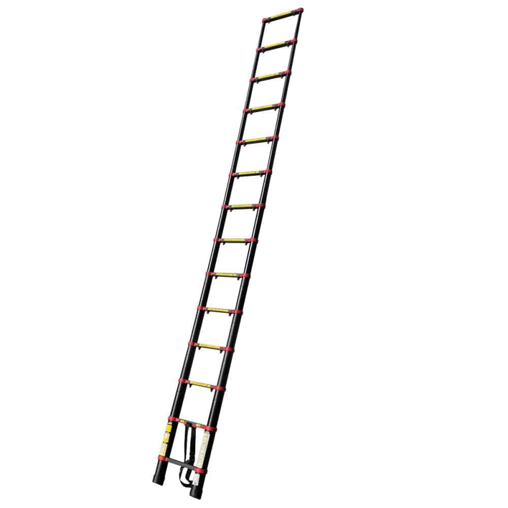 アルミス　アルミ伸縮はしご　フック付　４．１ｍ　ブラック　ＡＳＨ－４１０ＢＫＦ