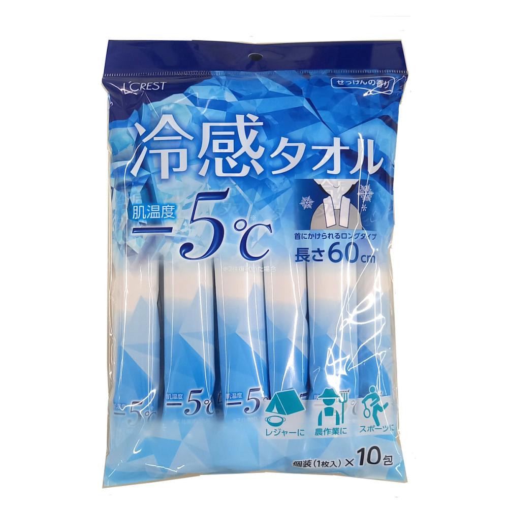 Ｌ’ＣＲＥＳＴ（ルクレスト）　－５℃冷感タオル　せっけんの香り　１０枚入り
