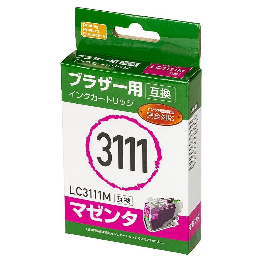 ブラザー　互換インクカートリッジ　３１１１　マゼンダ