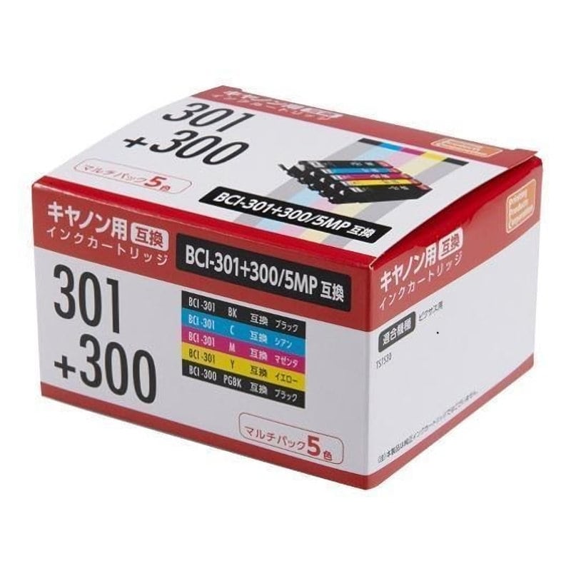 キャノン　互換インクカートリッジ　３００＋３０１　５色パック