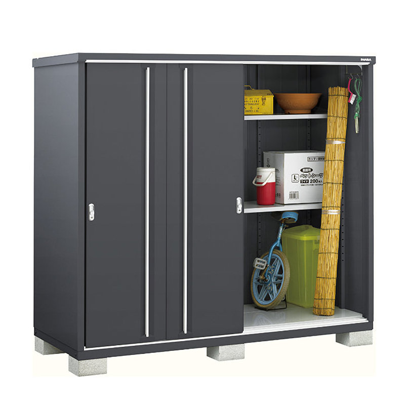 イナバ　シンプリー　長もの収納タイプ　約幅２．２×奥行１ｍ×高さ１．６ｍ　フランネルグレー　ＭＪＸ－２１９ＤＰＦ