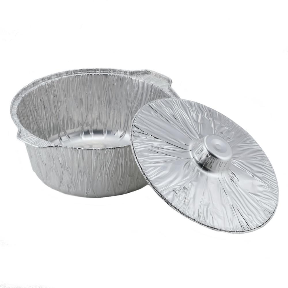 Ｌ’ＣＲＥＳＴ（ルクレスト）　蓋付きアルミ鍋　丸　２５ｃｍ　５枚組