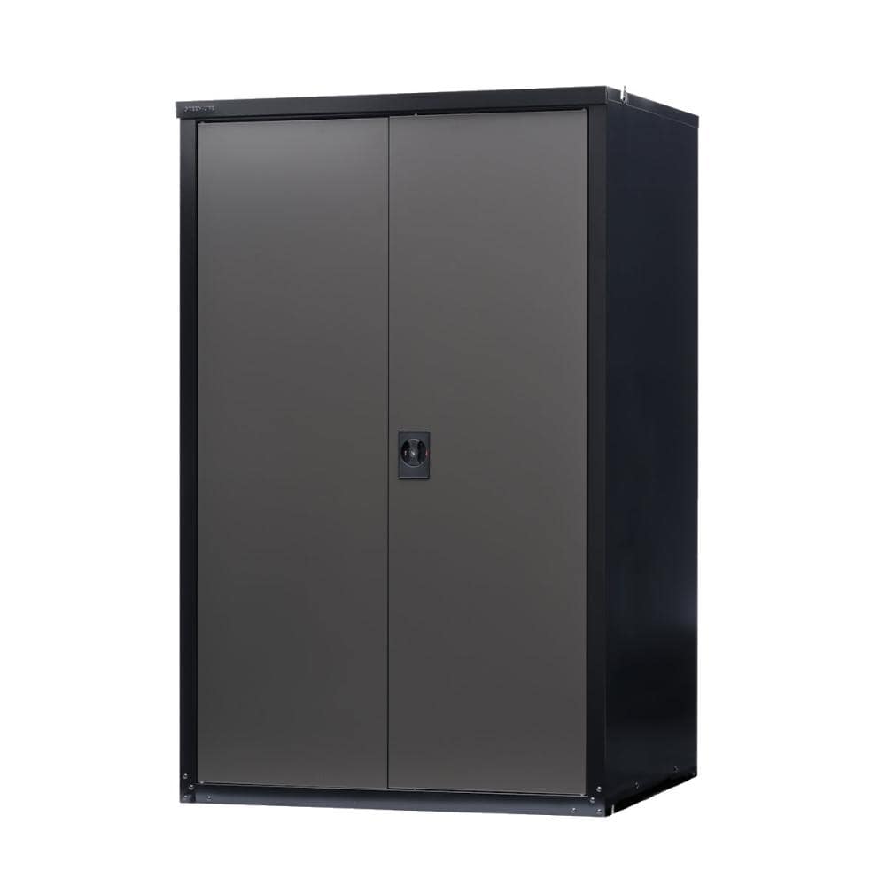 グリーンライフ　両扉式タイヤ収納庫　ブラック＆アッシュグレー　ＴＢＲＴ－１６２　（ＢＫ＆ＡＧＹ）