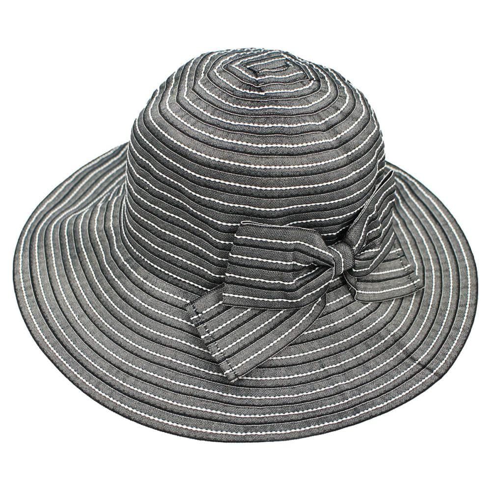 婦人帽子　ブレード　着脱式　リボン　グレー