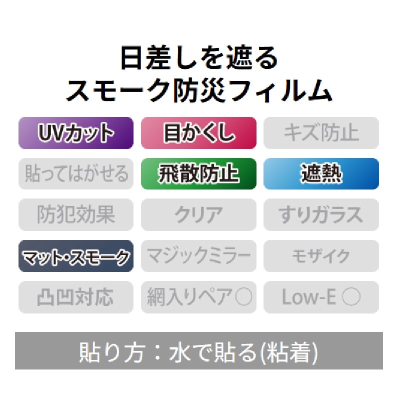 窓フィルム　省エネスモークフィルム　オーダーカット１０ｃｍ単位