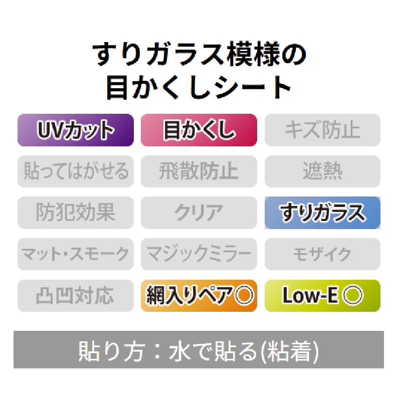 窓フィルム　半透明目かくし　オーダーカット１０ｃｍ単位
