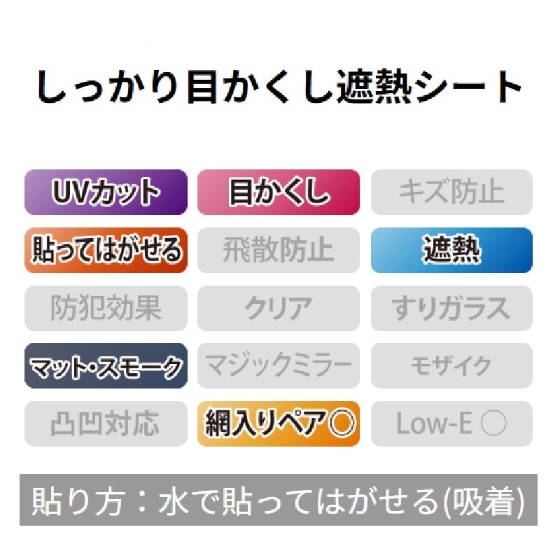 窓フィルム　しっかりかくせる　オーダーカット１０ｃｍ単位