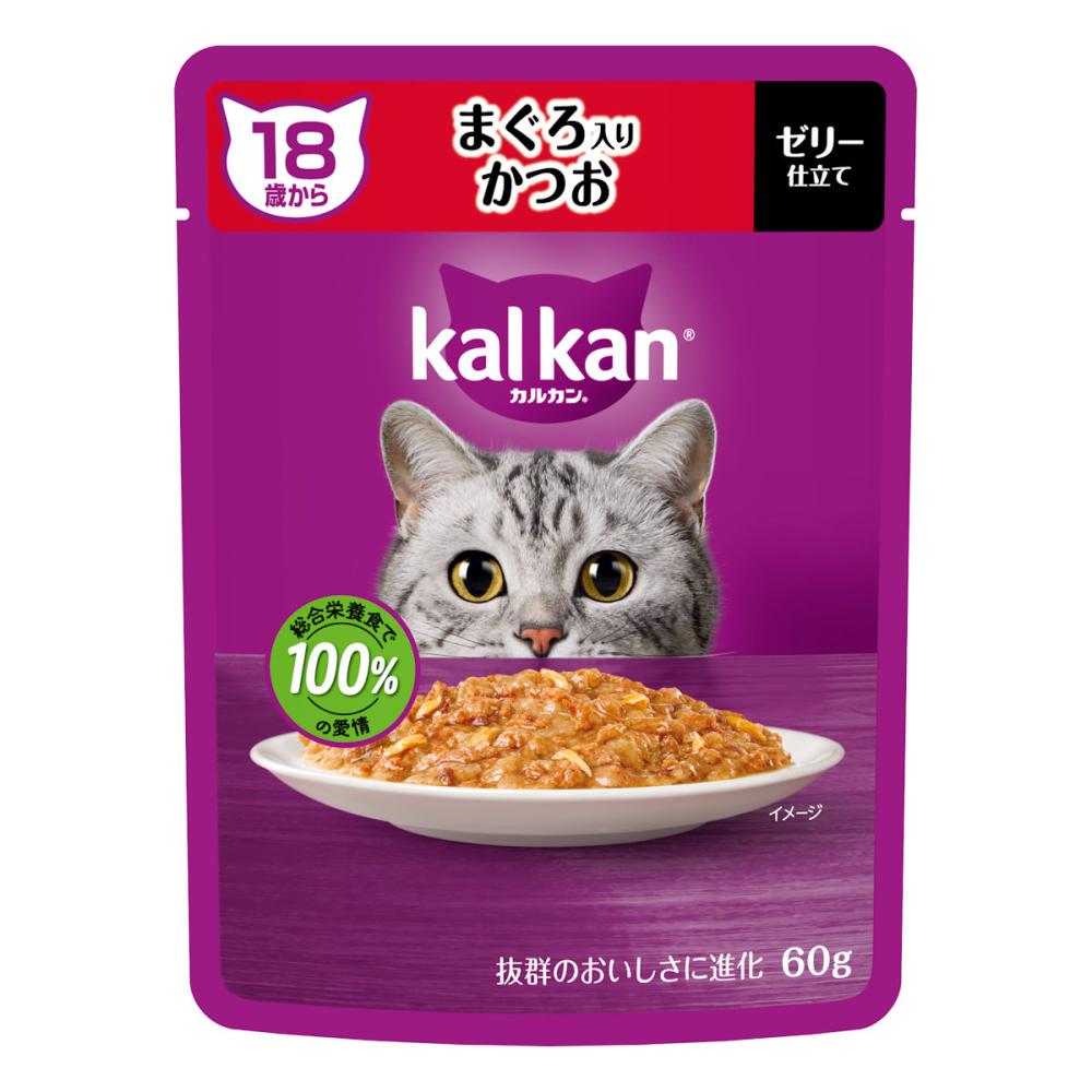 カルカンパウチ　１８歳から　まぐろ入りかつお　６０ｇ