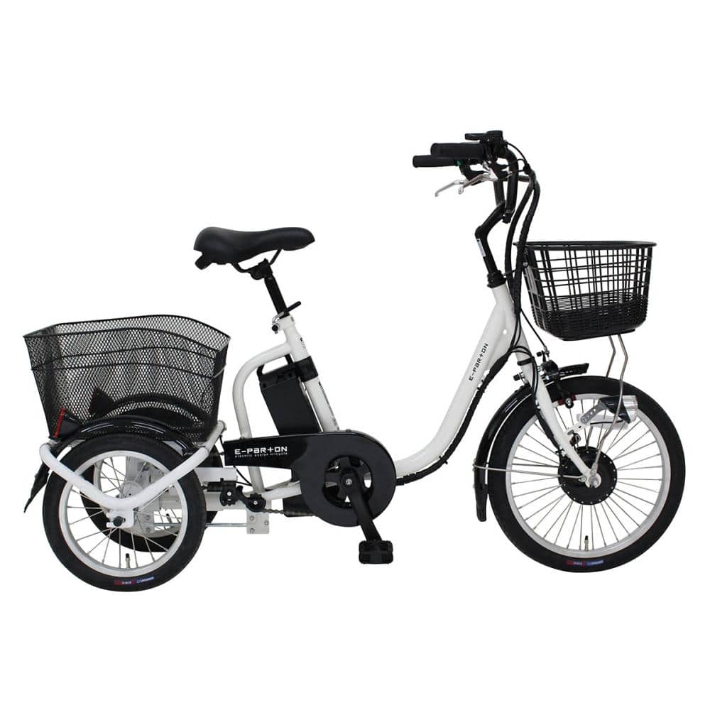 ｅ－ｐａｒｔｏｎ（イーパートン）　ロータイプ電動アシスト三輪自転車　ホワイト