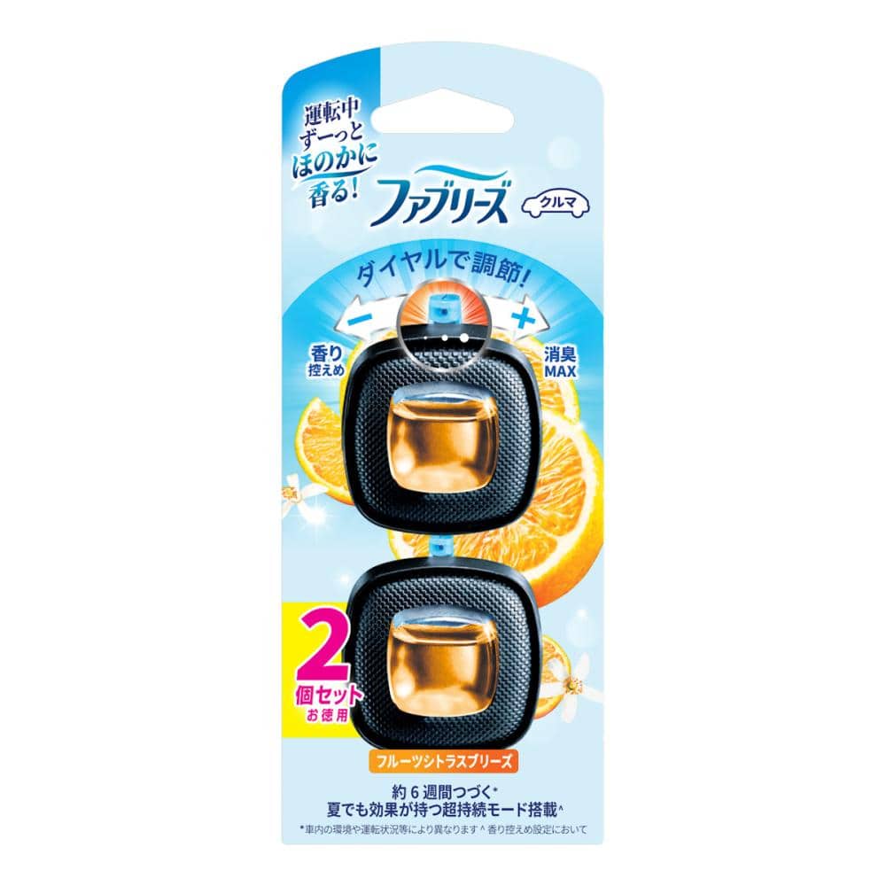 Ｐ＆Ｇ　芳香剤　ファブリーズ　イージークリップ　車用　フルーツシトラスブリーズ　２個入り