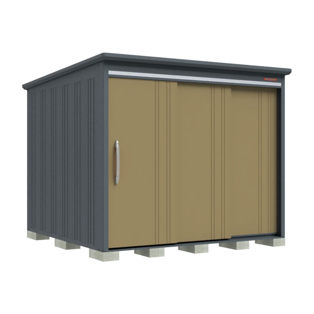 タクボ物置　ＢＥＬＯＳ　間口２５３×奥行２６０ｃｍ　側面棚タイプ　豪雪型・標準屋根　ナッツカーキ　Ｂ－Ｇ２５２６ＹＫＡ