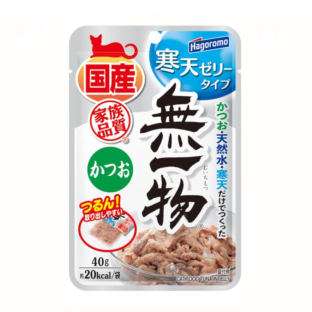 はごろもフーズ　無一物パウチ　寒天ゼリータイプ　かつお　４０ｇ