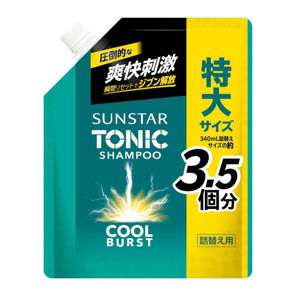 サンスター　トニックシャンプー　ＣＯＯＬＢＵＲＳＴ　詰め替え用　１２００ｍＬ