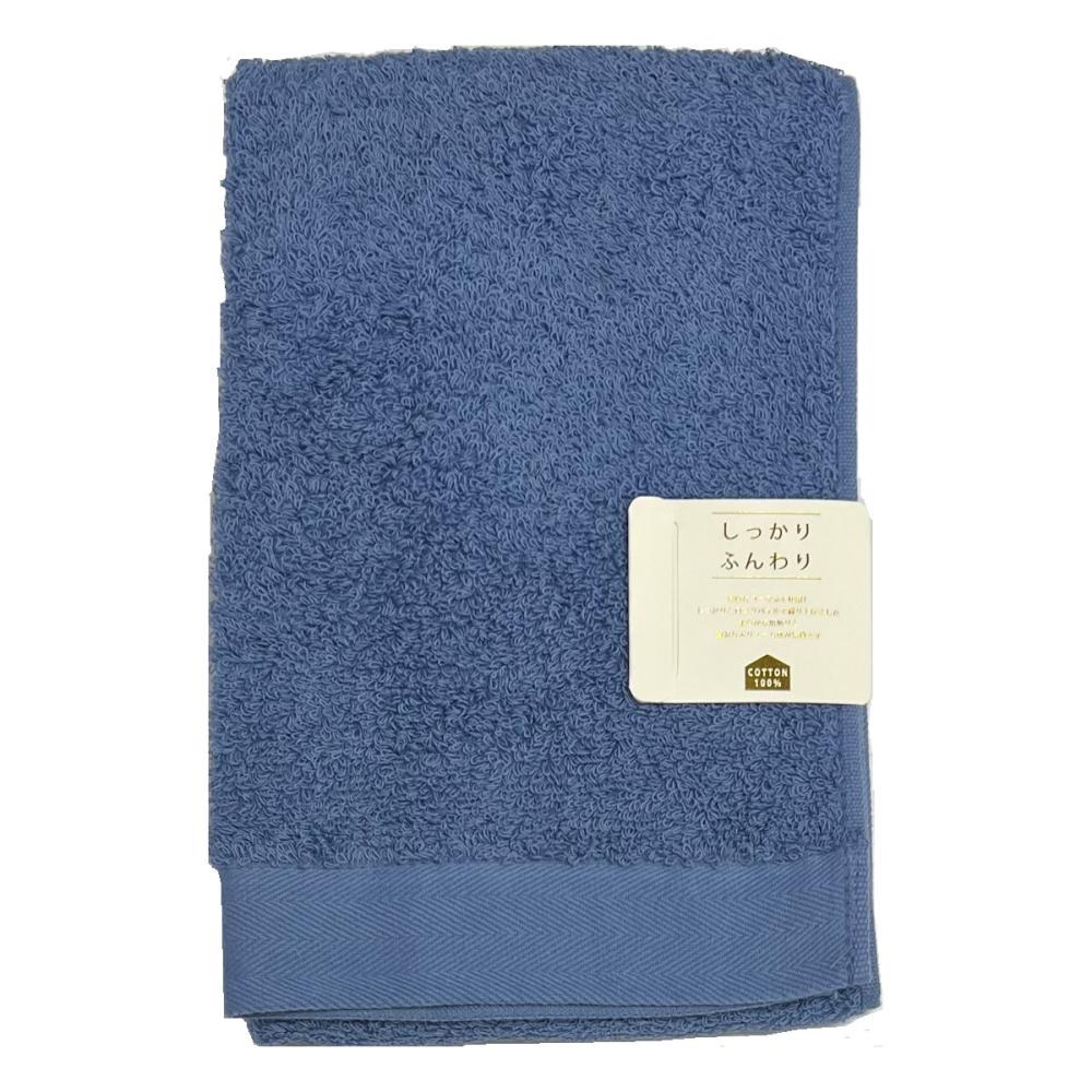 林　フェイスタオル　テックカラー　　ブルー