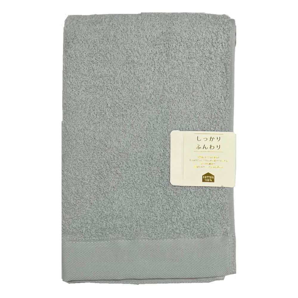 林　フェイスタオル　テックカラー　グレー